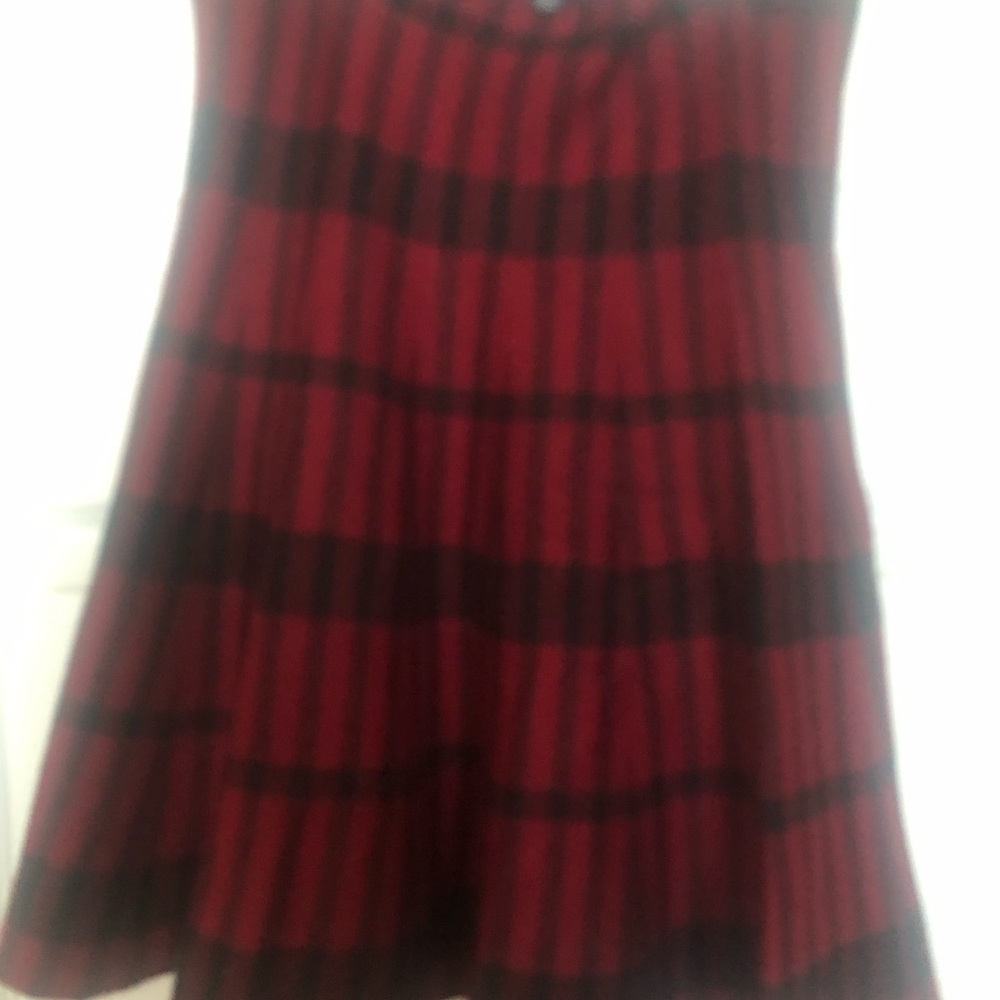 Max Edition Red and Black Plaid Skirt
